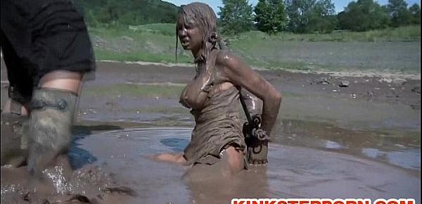  Outdoor BDSM Mud Slave Disgrace